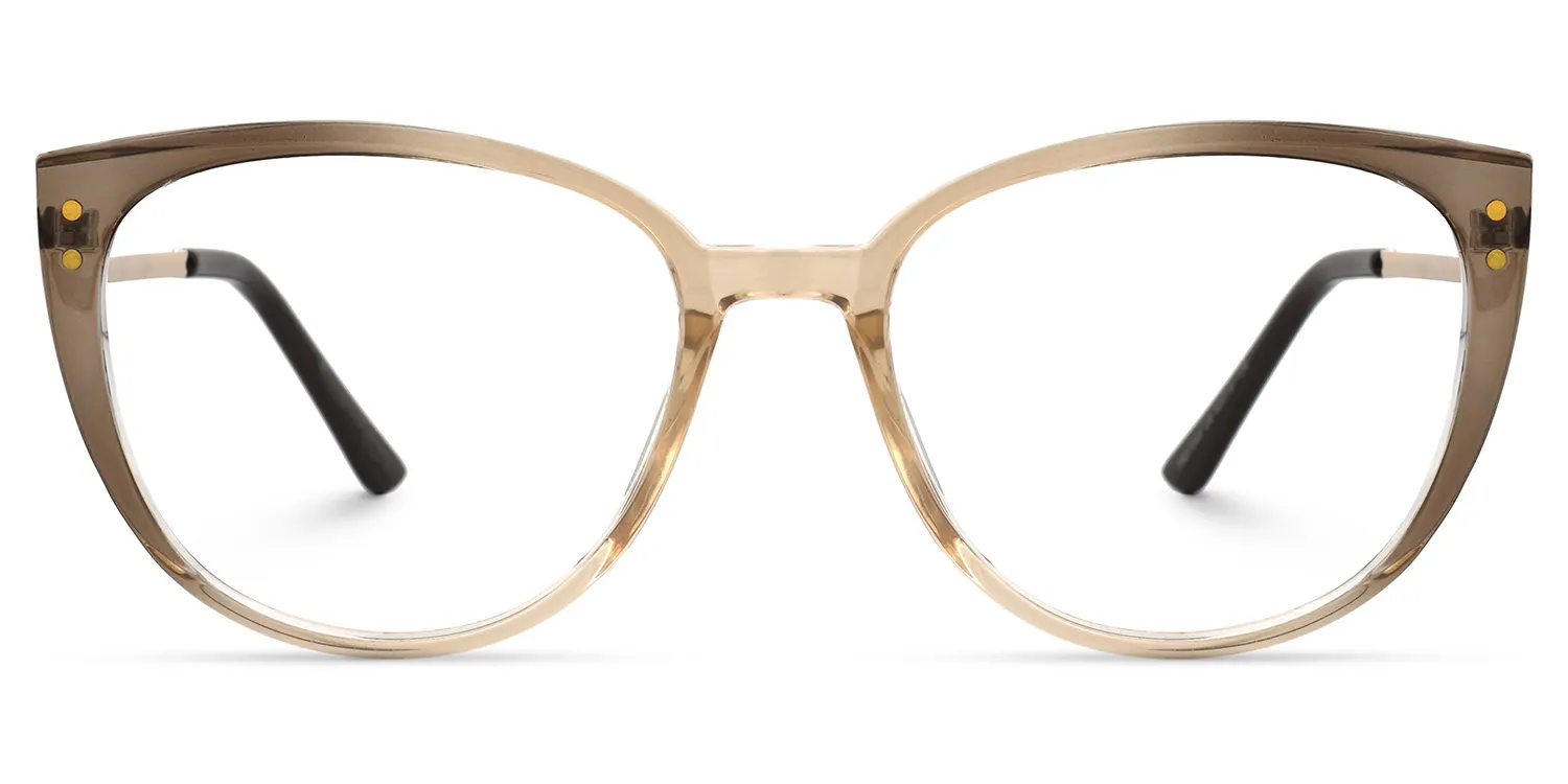 Cara Braun Cateye Brille Braun