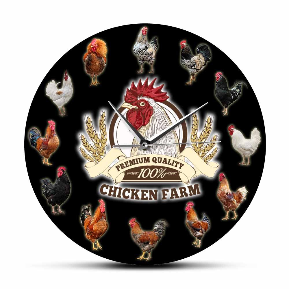 

Farm Animal Rooster - Frameless Acrylic Wall Clock, 501 Original