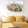 (Stamped/Counted) Castle-14CT Cross Stitch 50*38cm/19.69*14.96in