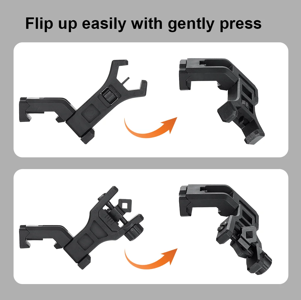 ohhunt&reg; Flip Up Sight 45 Degree Offset Rapid Transition Front and Backup Rear Sight