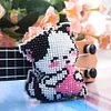 Bead Embroidery - Cat Beaded Counted Cross Stitch Keyring
