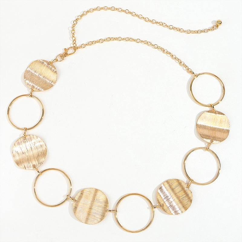 Basic Solid Color Metal Women’s Chain Belts