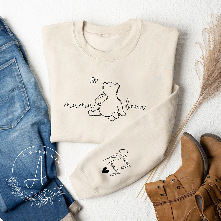 Mama Bear Sweatshirt,Personalized Mother's Day Gift