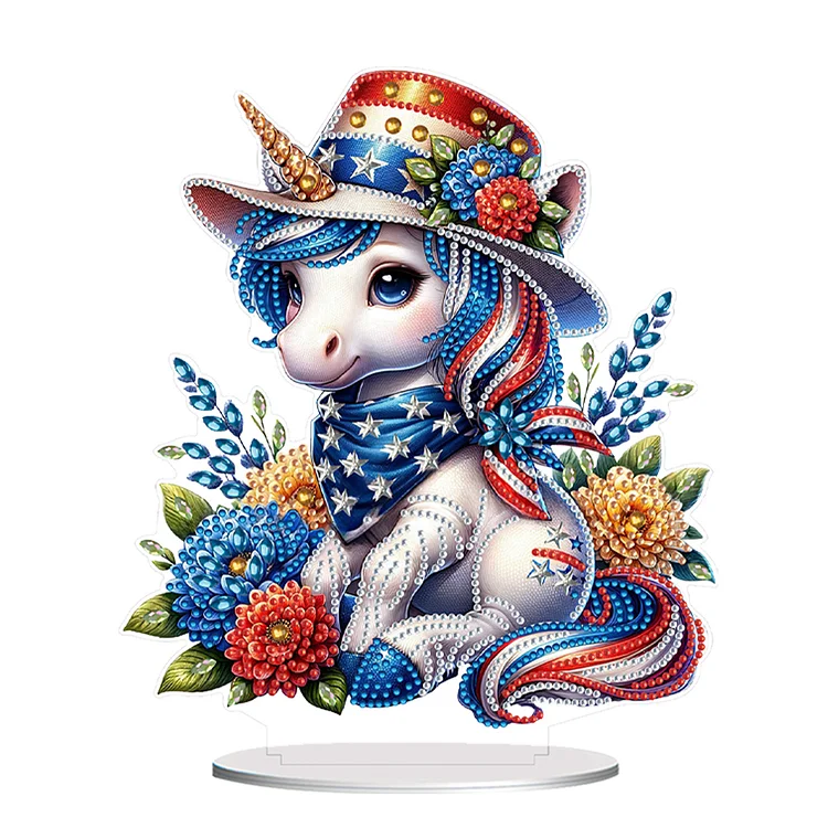 【Ornament】PET Double Sided Special Shaped Horse Diamond Painting Desktop Decor for Adults gbfke
