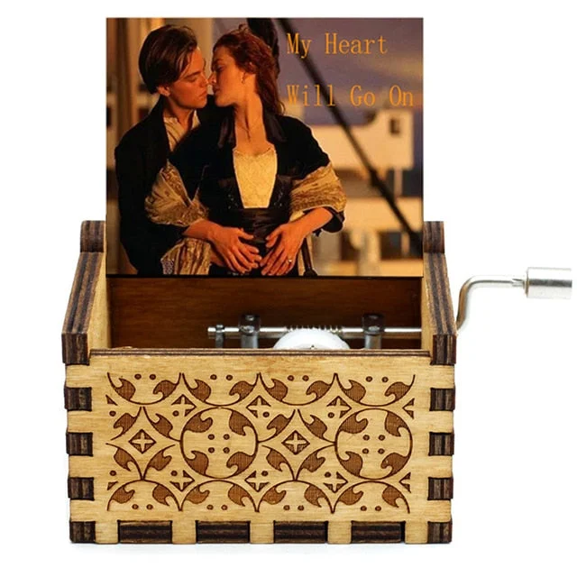 Merry Christmas Various Movie Anime Themes Music Boxes Wooden Hand Crank Birthday Gift New Year's Gift Home Decor