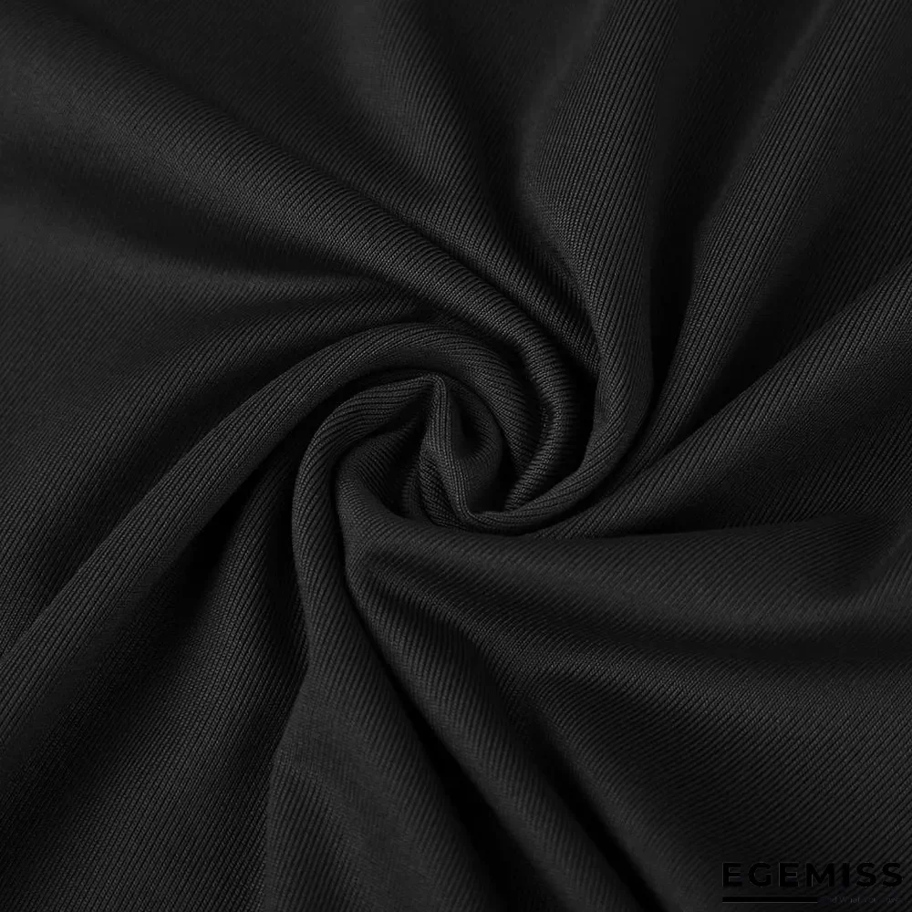 Chiffon Irregular Side Pants Women Causal Wide Leg Solid Elastic Loose Pants | EGEMISS