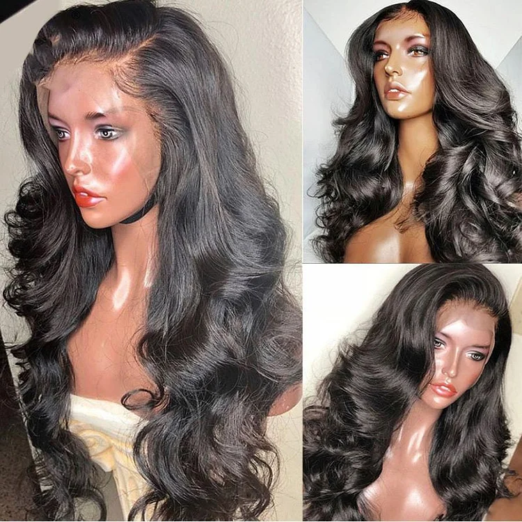 Brazilian Transparent 360 Lace  Wig  Peruvian Body Wave  Human Hair Wig Lady Wig