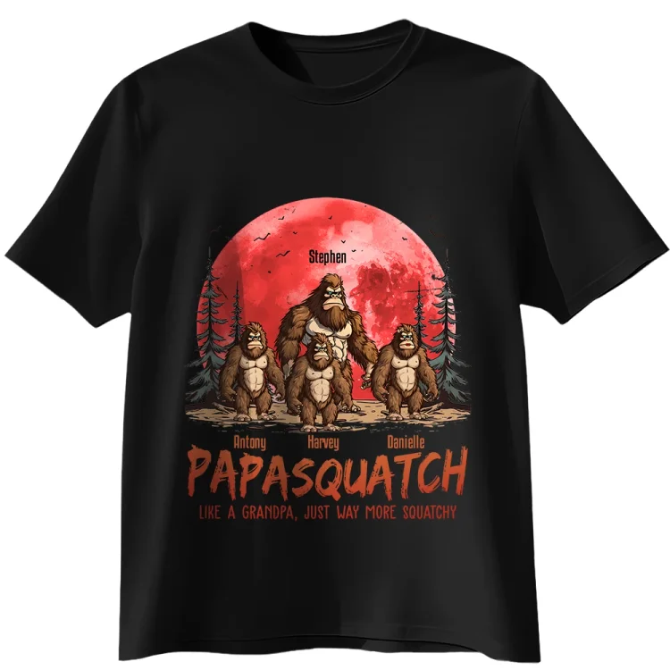 Personalized T-Shirt -Grandpasquatch & Grandmasquatch