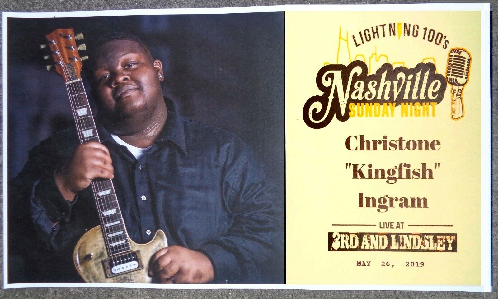 CHRISTONE KINGFISH INGRAM 2019 Gig POSTER Nashville Tennessee Concert