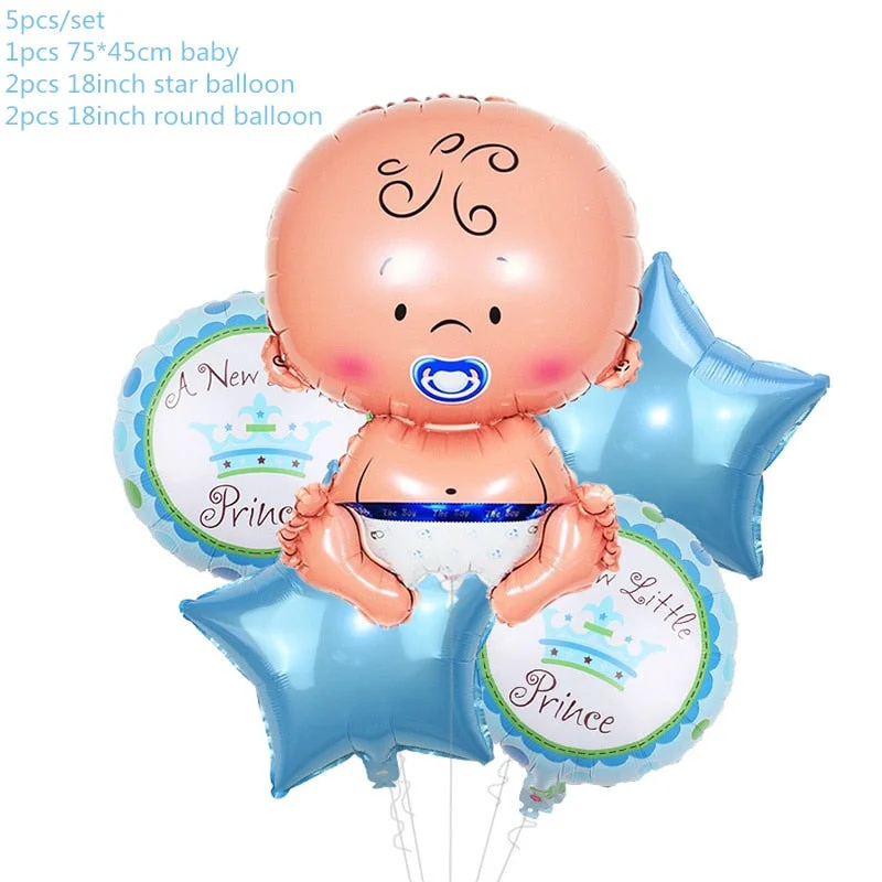 First Birthday Baby Boy Girl Party 1st Birthday Party Decoration Banner Balloons 1 One Year Old Party Baby Shower Decor Supplies