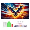 (US Only)5D DIY Full Round Drill Diamond Painting Independence Day Eagle Kit 70x40cm