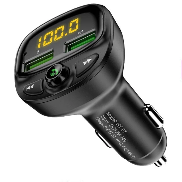 Car USB Charger & Bluetooth/FM Transmitter