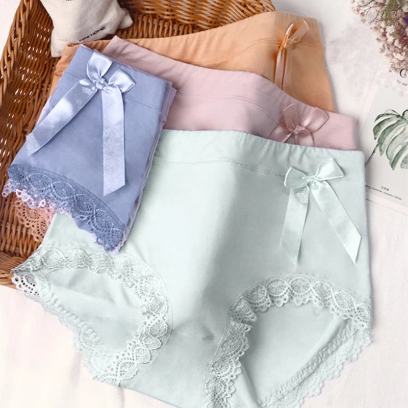 Big Sizes Panties of Large Size Clothing Laces Soft Ladies Plus Size Underwear Women Comfortable Briefs XL-5XL 3 Pieces