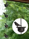 8 Feet Birds On Cups Rain Chain 8 Birds Cups Decoration Hangings for Gutter Roof