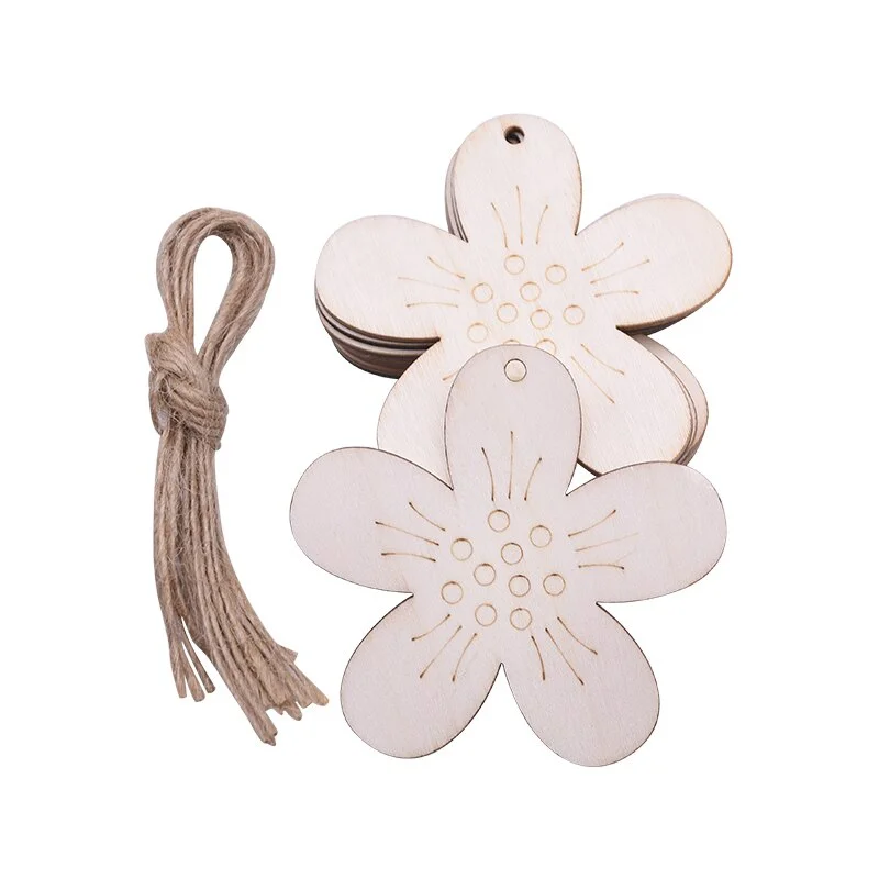 10pcs Wooden Easter Egg Wood Slices Pendant Ornaments Wedding Party Decoration Graffiti Egg Craft Hanging Kids Gift Easter Party