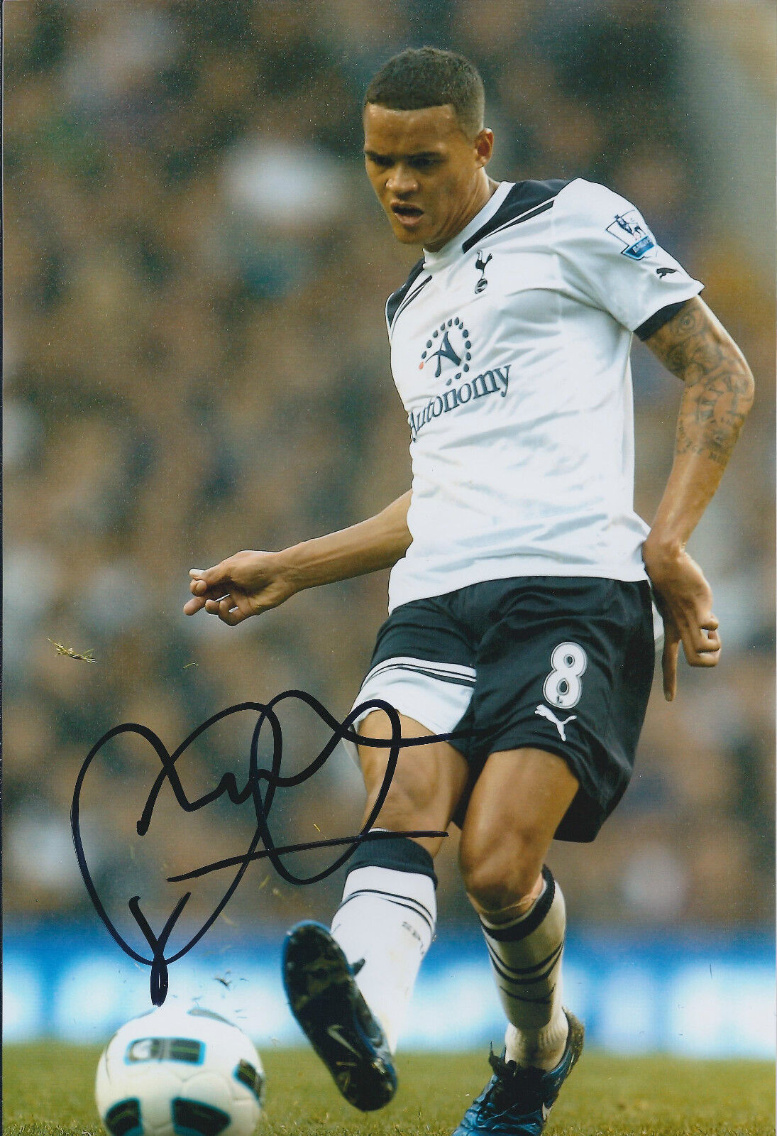 Jermaine JENAS Autograph Signed 12x8 Photo Poster painting AFTAL COA QPR Tottenham Hotspurs