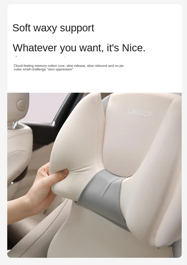 Car adjustable sleeping memory foam headrest