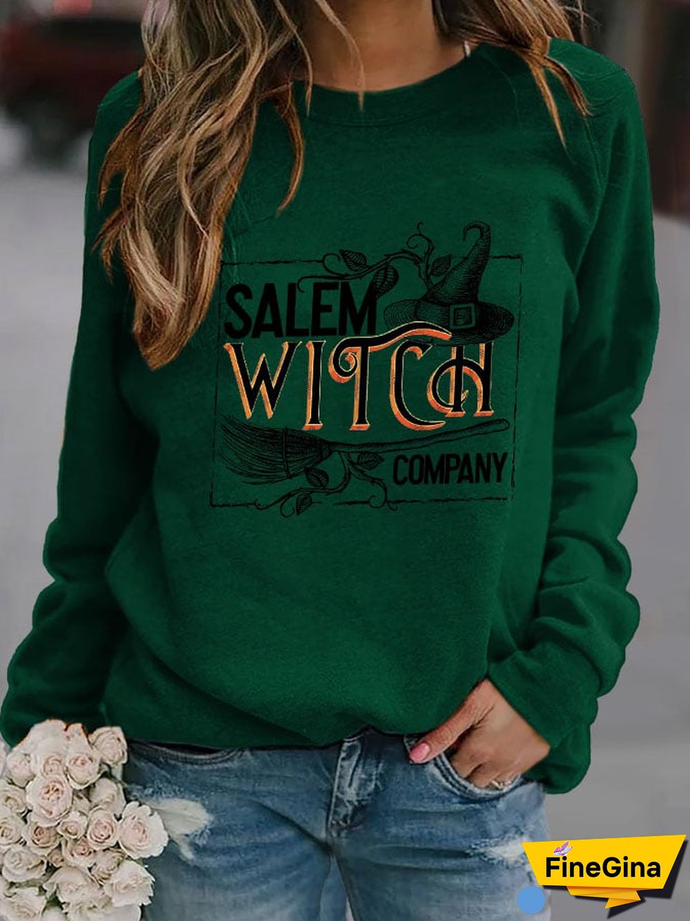 Fashion Print Long Sleeve Sweatshirt