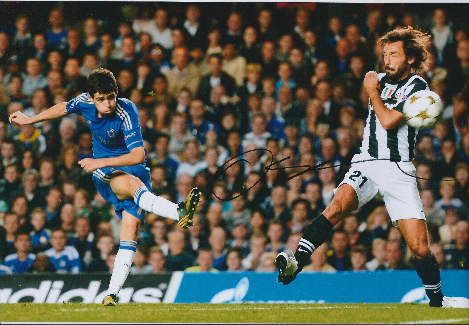 OSCAR Signed Autograph 12x8 Photo Poster painting AFTAL COA Chelsea Premier Champions League