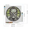 >SALE<5D DIY Full Round Drill Diamond Painting Halloween Stained Glass Home Decor