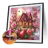 Blumenlandschaft Haus speziell geformt 5D DIY Teilbohrer Diamanten Gem&auml;lde Edelsteinkunst f&uuml;r Erwachsene Anf&auml;nger Wohneinrichtung 11,81 x 11,81 Zoll