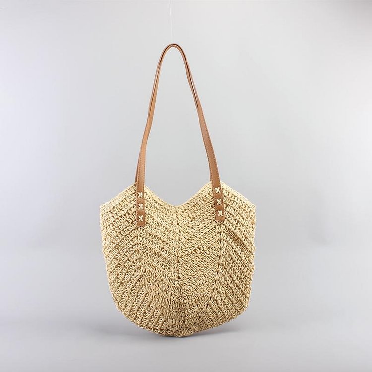 Large Capacity Beach Holiday Straw One Shoulder Bag For Women  