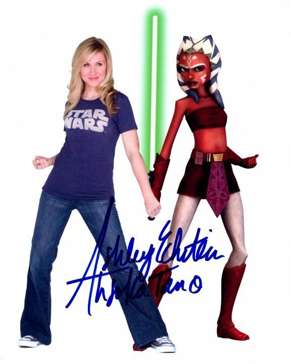 ASHLEY ECKSTEIN Signed Autographed STAR WARS THE CLONE WARS AHSOKA TATO Photo Poster painting