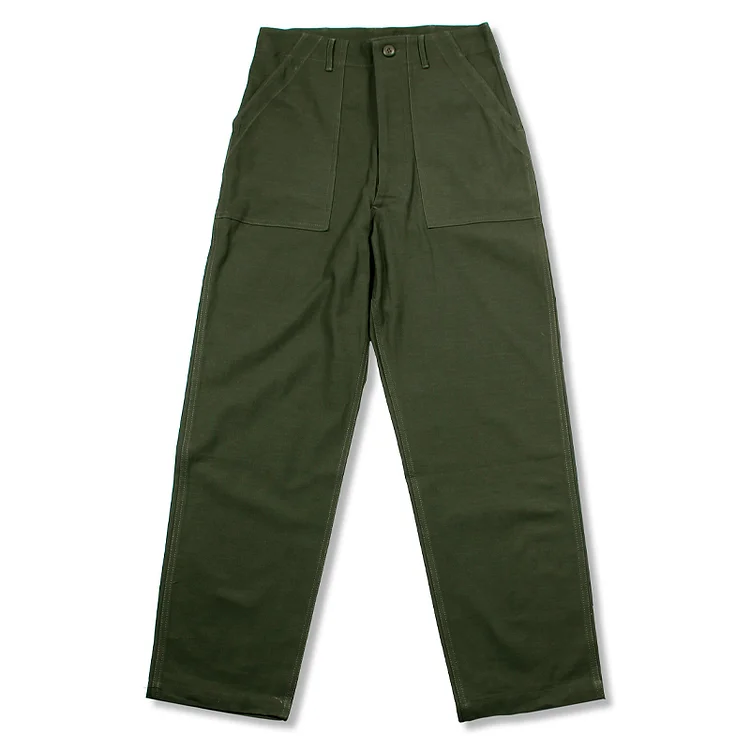 Casual Military Style Classic Straight Army Green Cargo Pants