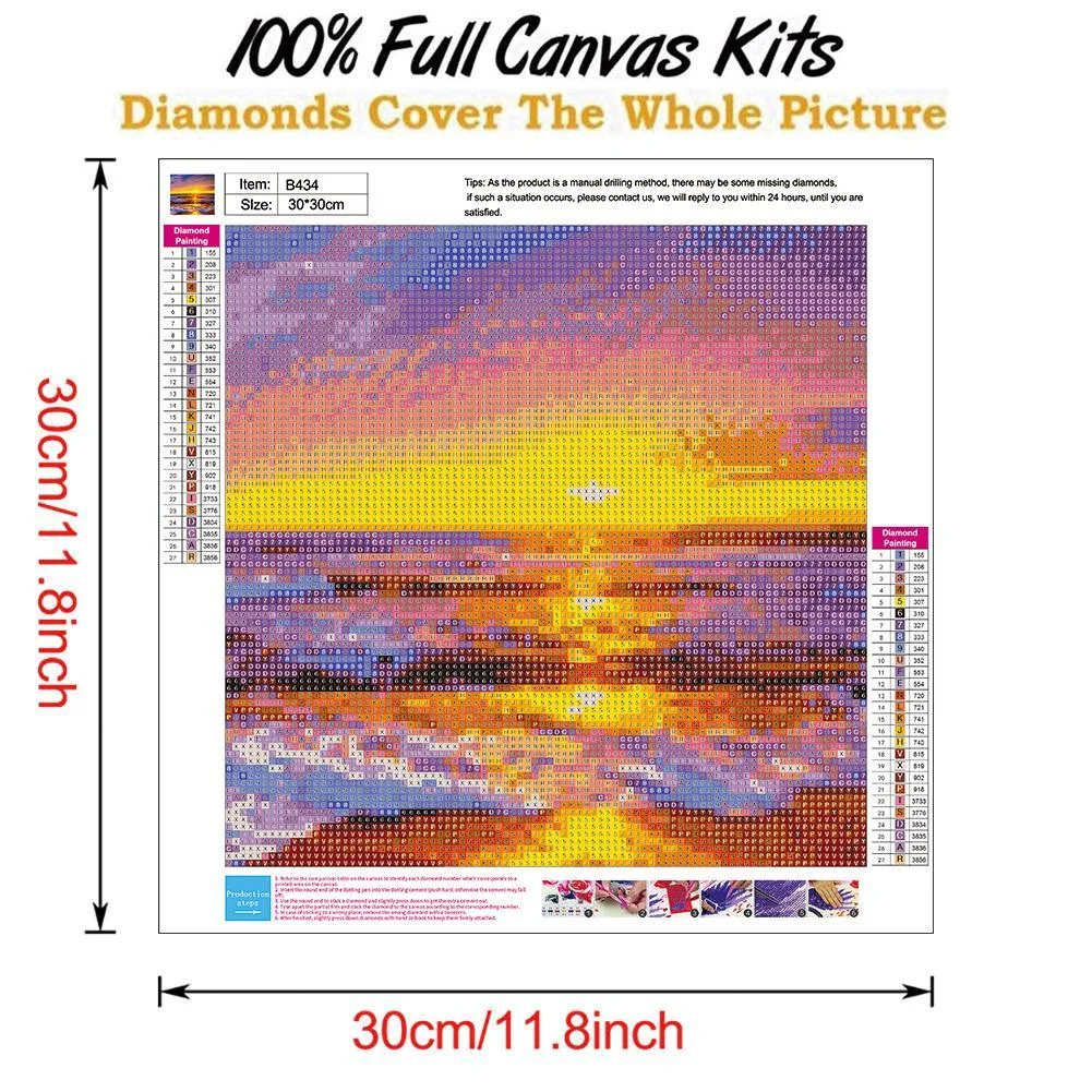 Diamond Painting - Full Round Drill - Sea Sunrise(30*30cm)