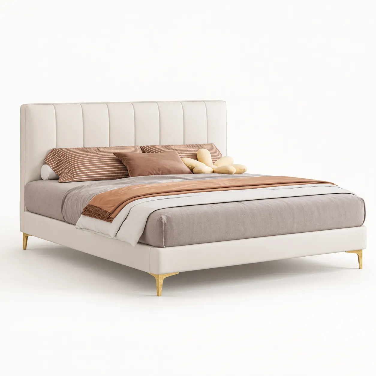 Upholstered Bed 242771 — white studio view