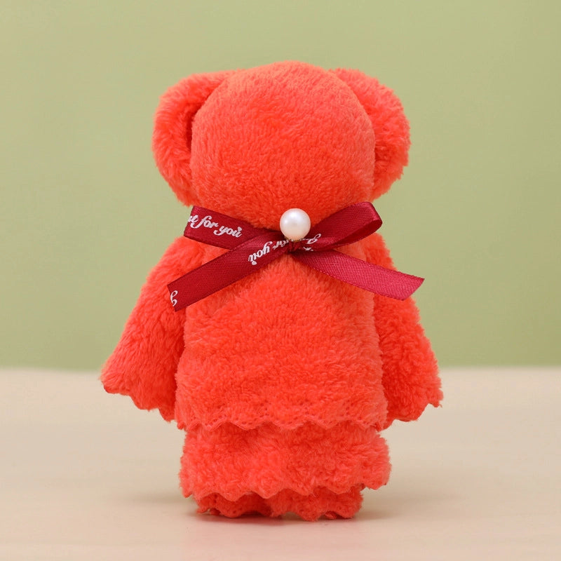5 Pieces Coral Fleece Pineapple Pearl Bear Towel Gift Small Gift 30*30 Opening Gift Welfare Gift