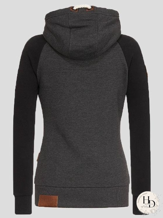 Women's Colorblock Zip-Up Hoodie