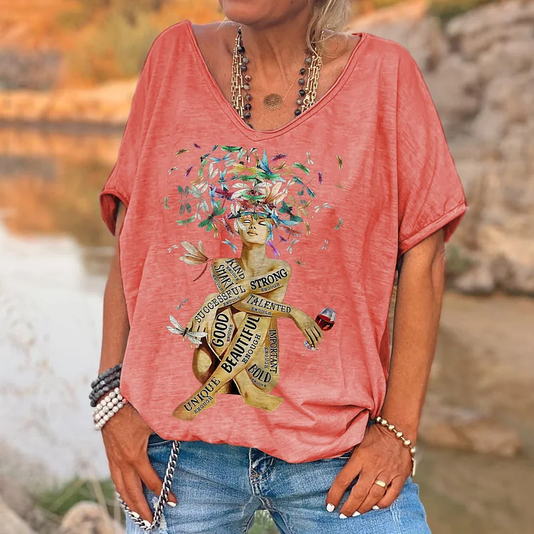 Unique Beautiful Talented Of Goddess Printed Women's T-shirt socialshop