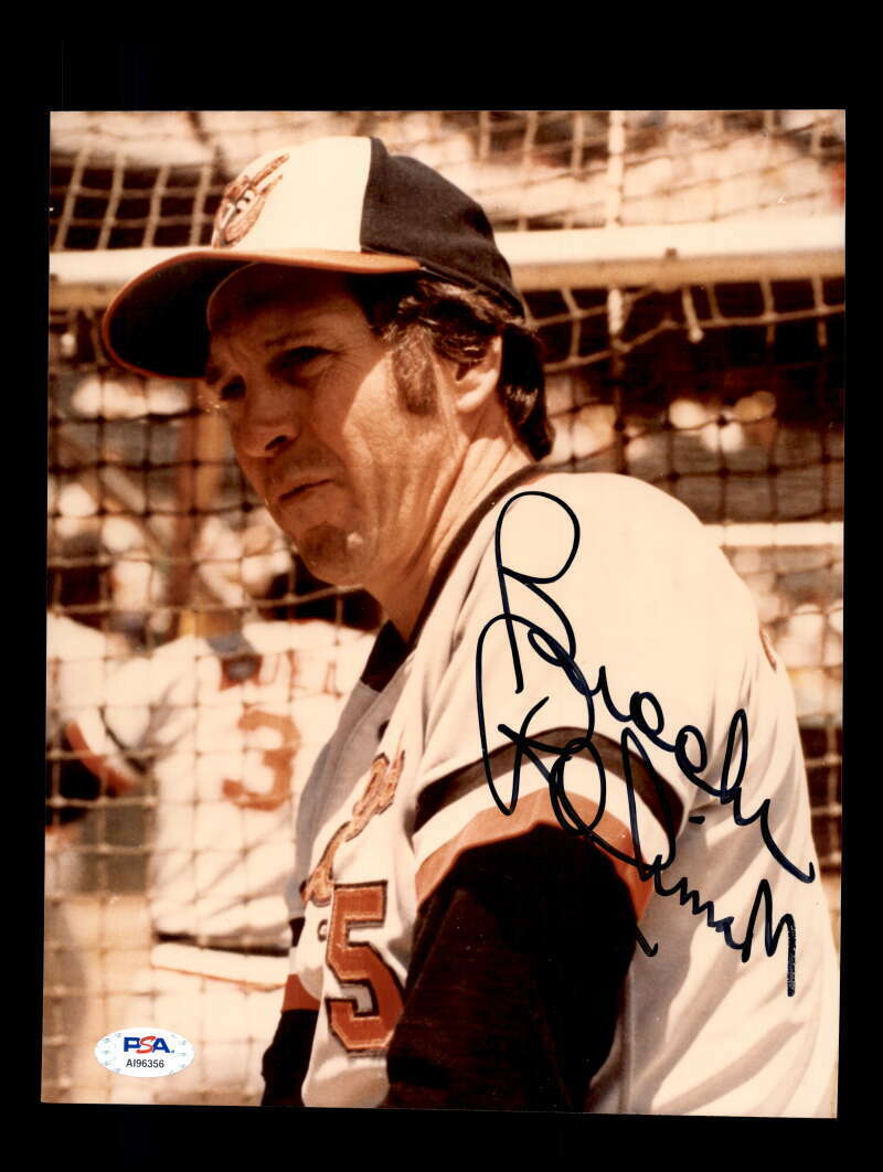 Brooks Robinson PSA DNA Coa Signed 8x10 Orioles Photo Poster painting Autograph