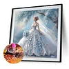 Diamond Painting-5D Full Round Drill Dress Girl(40*40 CM)