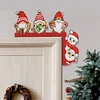 (US Local)Christmas Gnome Santa Claus Snowman Diamond Painting Door Corner Sign for Home