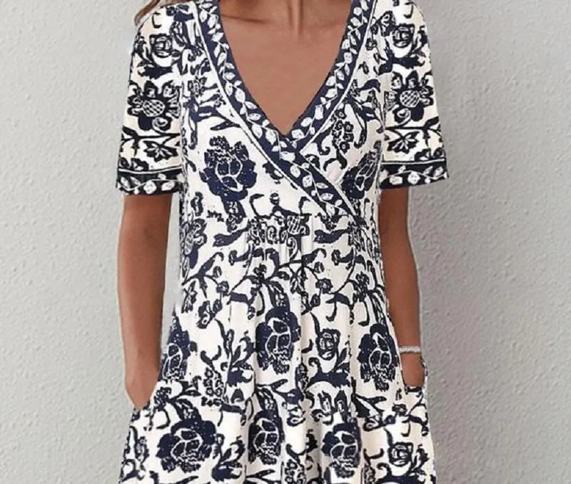 Better to Best Printed Dress-vocosishoes
