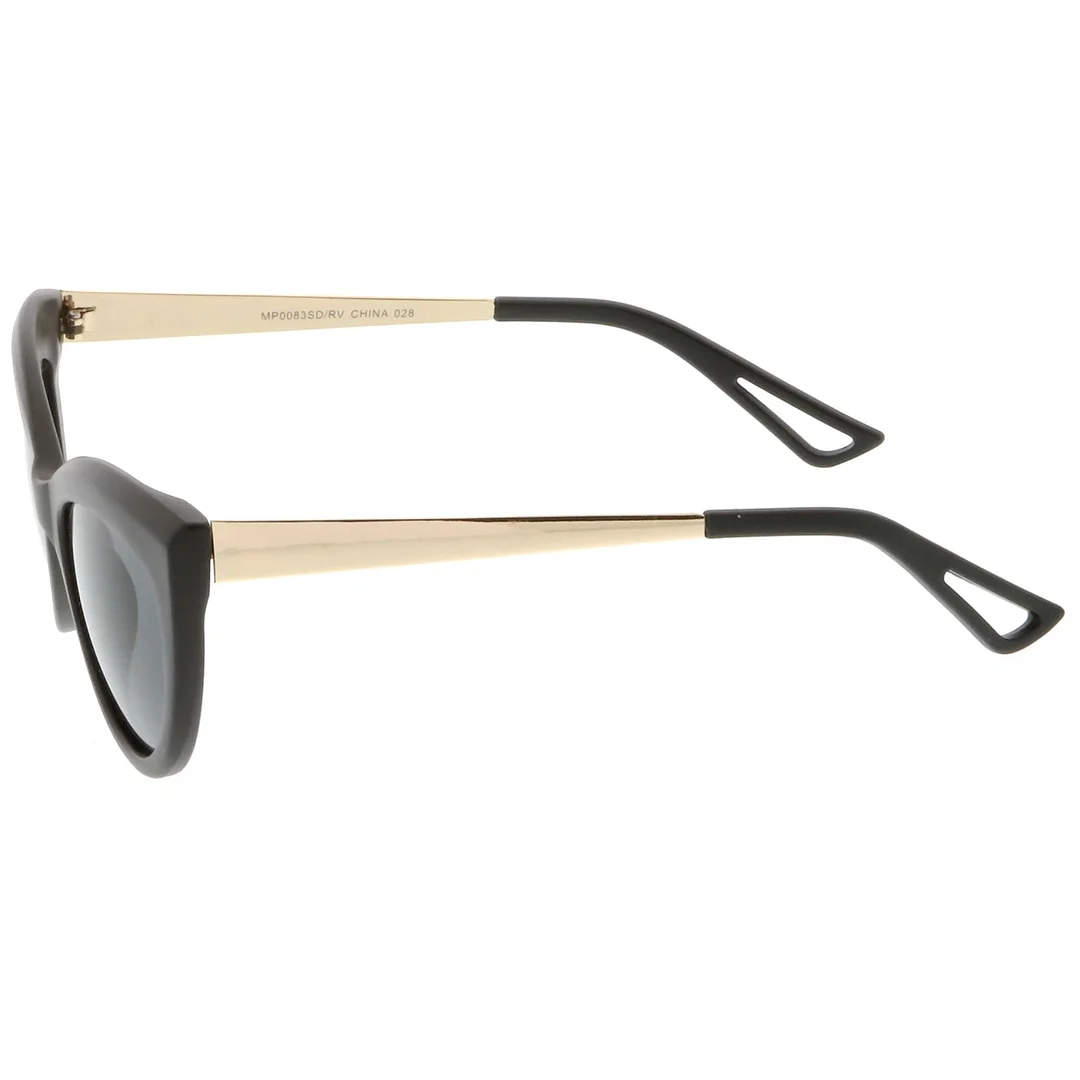 Bold 50's Fashion Oval Cat Eye glasses With Metal Arms 51mm