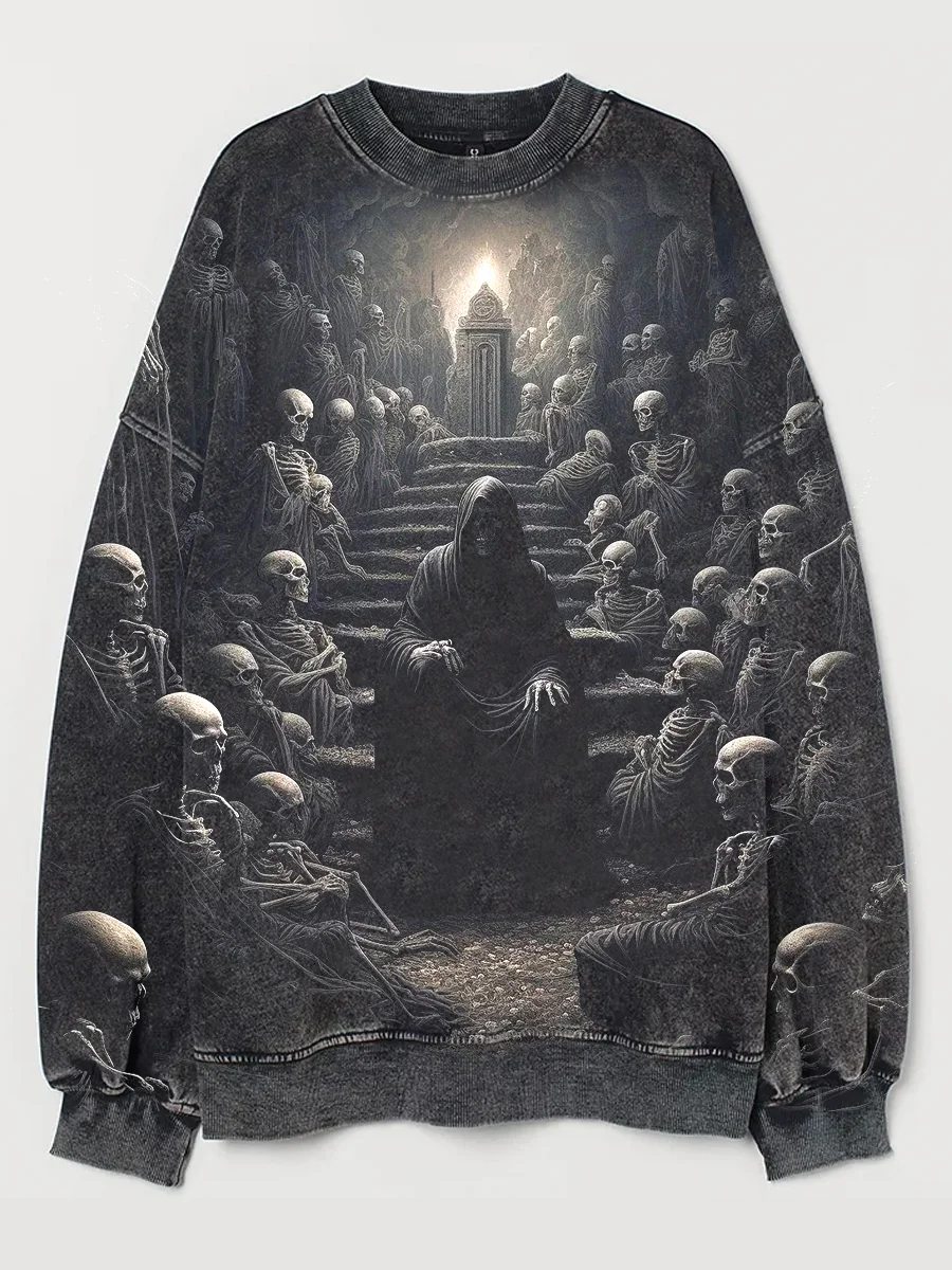 Women's Grim Reaper Halloween Casual  Sweatshirt