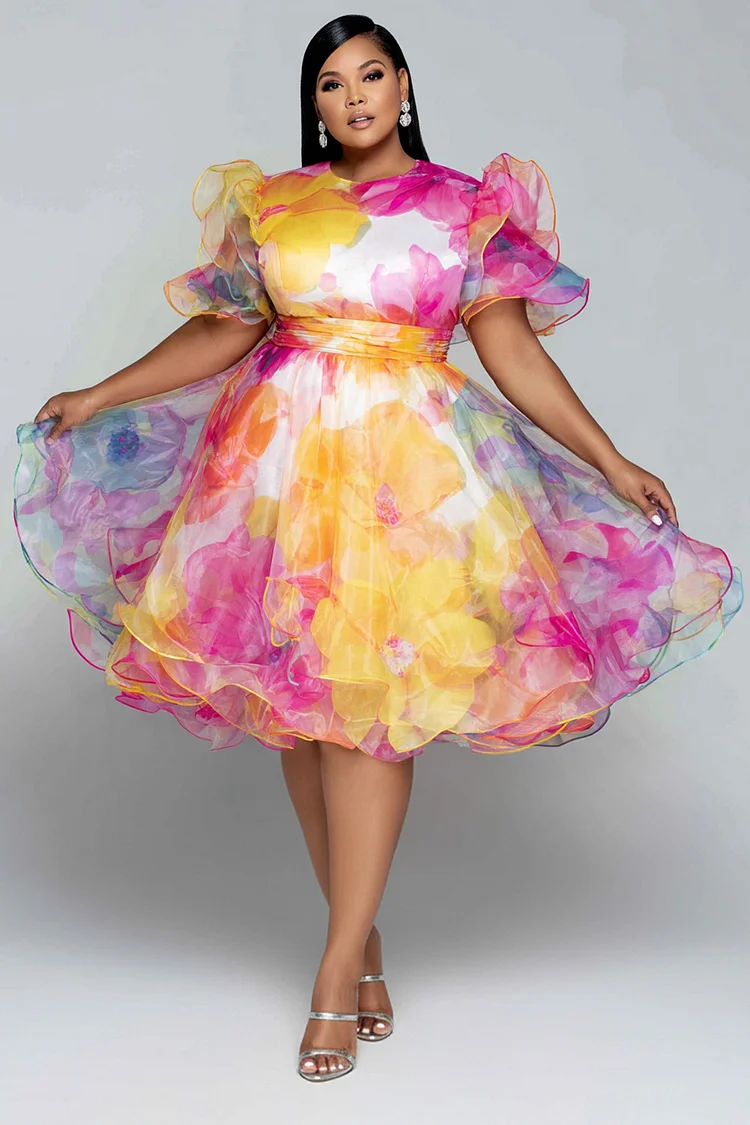 short floral dresses plus size Cato Fashions