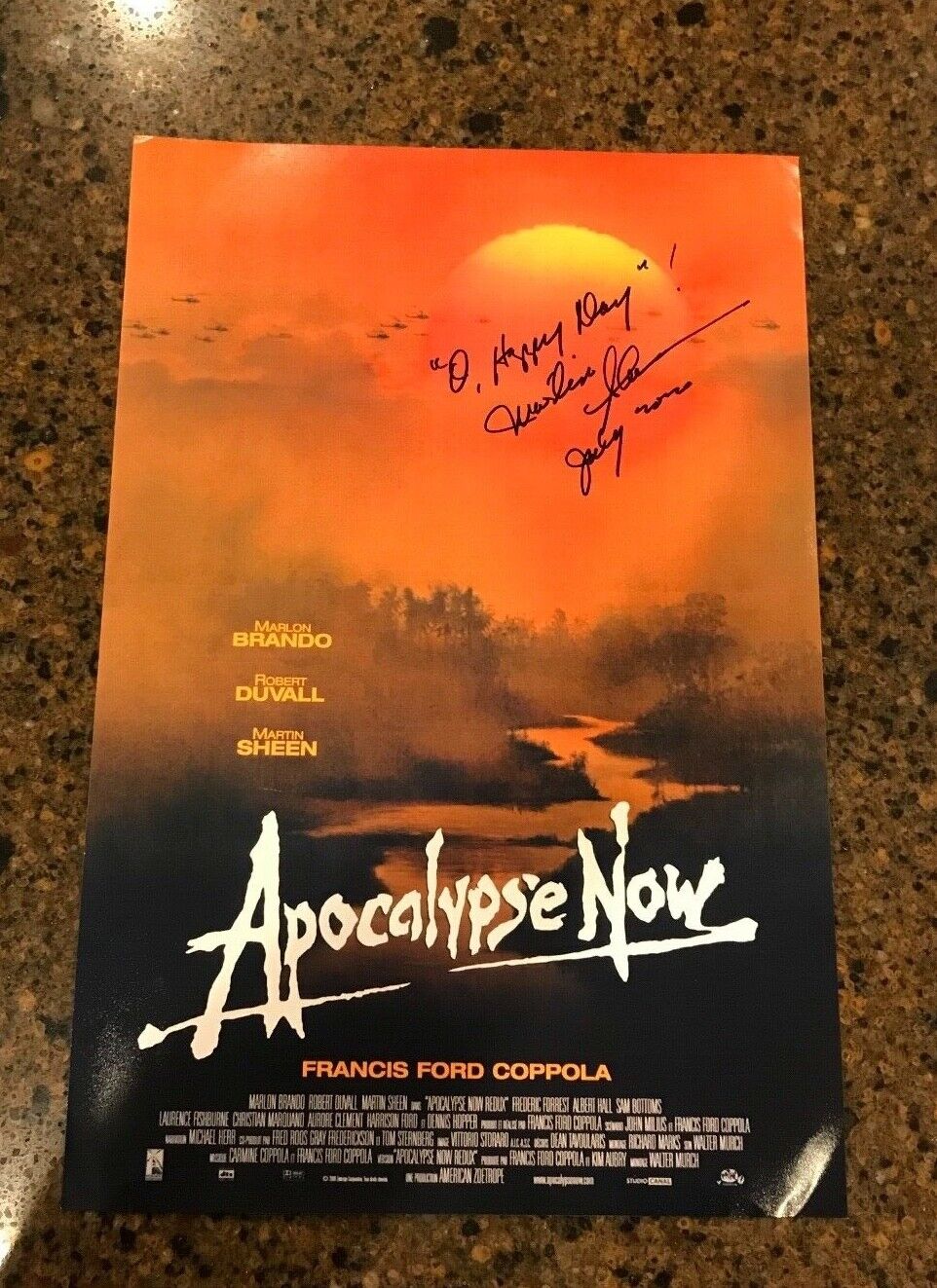 * MARTIN SHEEN * signed 12x18 poster * APOCALYPSE NOW * COA * 2