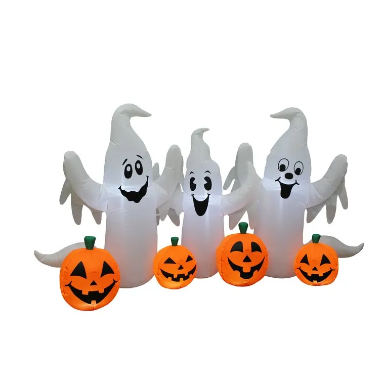 Ghosts and Pumpkins Patch Yard Halloween Inflatable