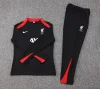 2024-2025 Liverpool Half-Pull Training Suit Black Jersey 1:1 Thai Quality Set