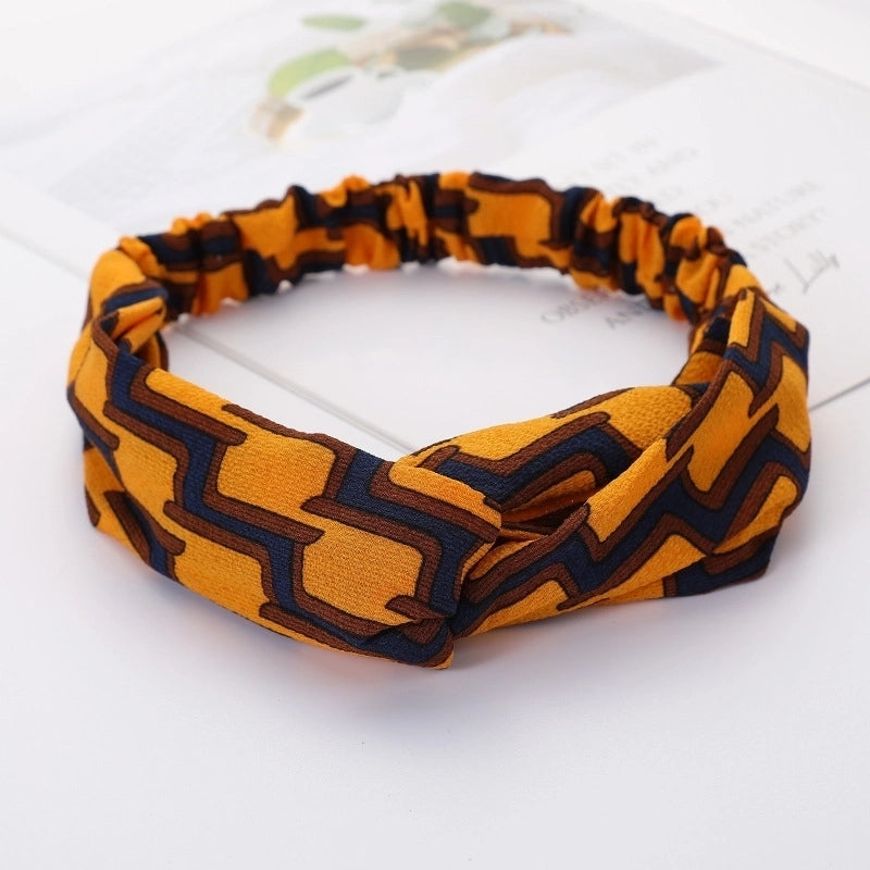 Women’s Lady Polka Dots Flower Cloth Hair Band