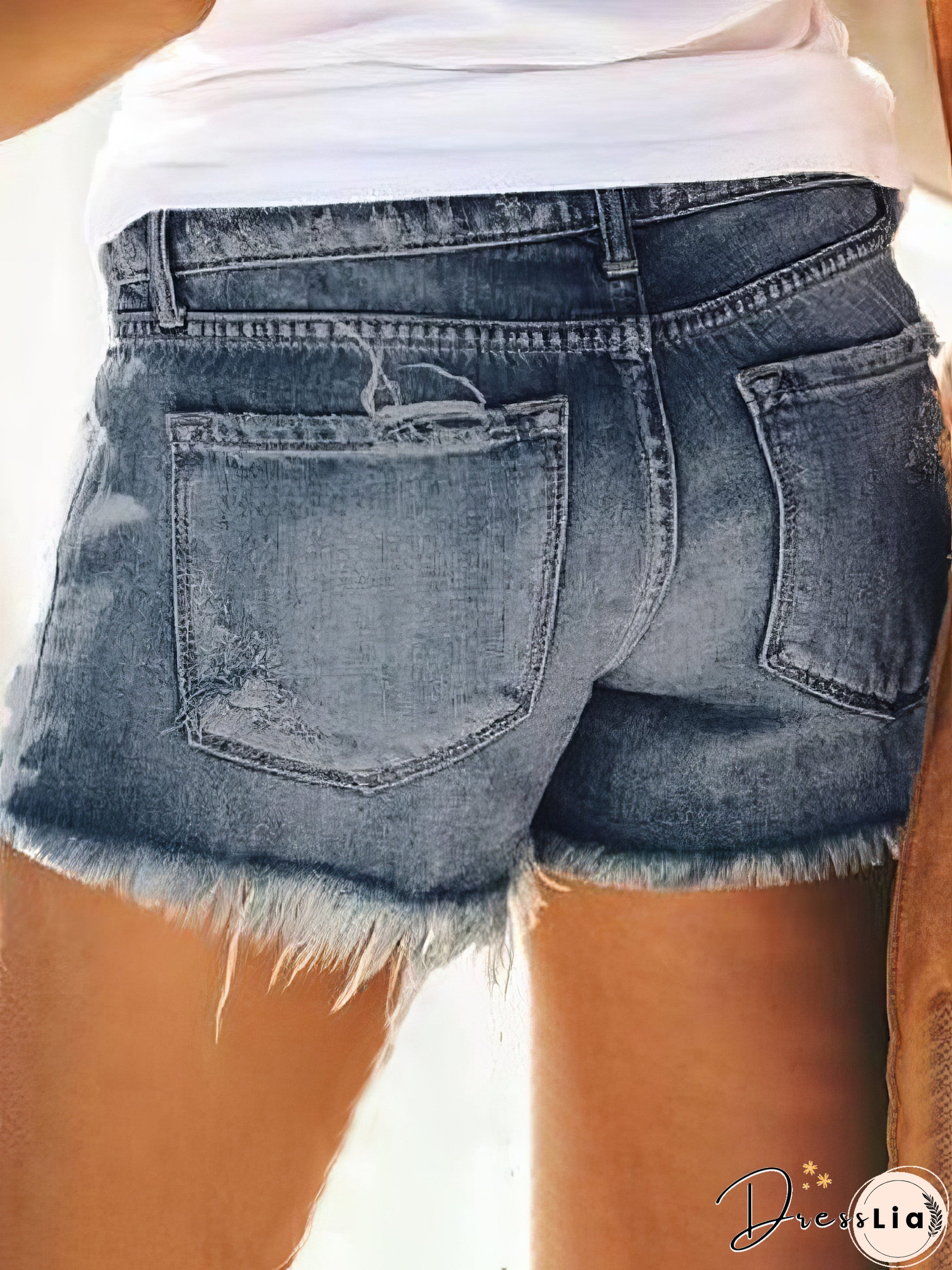 Chic Ripped Denim Shorts