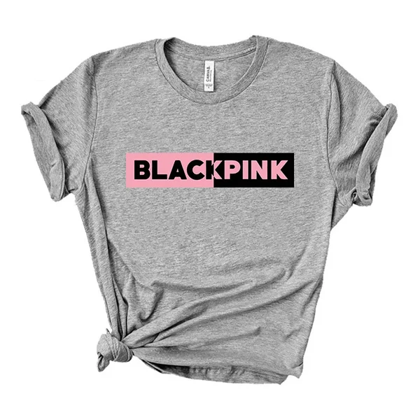 BLACKPINK New Women's Fashion Short-sleeved Slim T-shirt Casual Sweatshirt