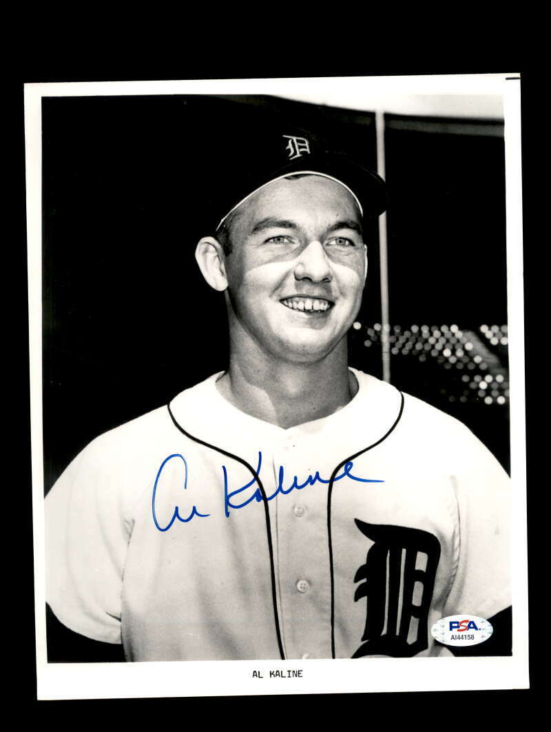 Al Kaline PSA DNA Coa Hand Signed 8x10 Photo Poster painting Autograph