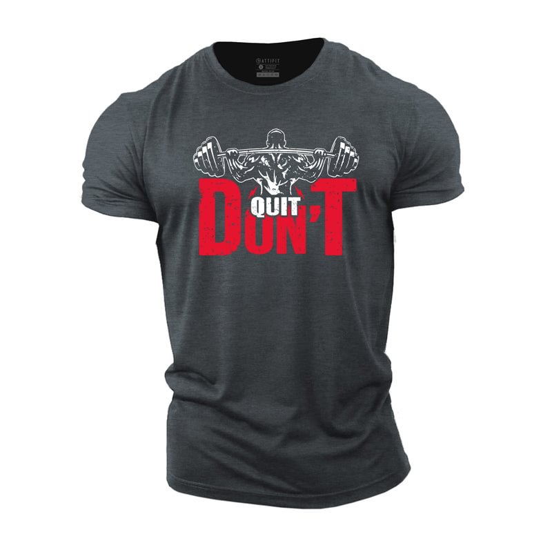 Cotton Men's Don't Quit Graphic T-shirts tacday