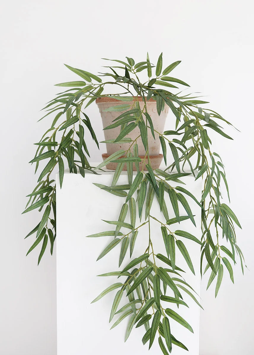 Fake Bamboo Hanging Plant - 32"