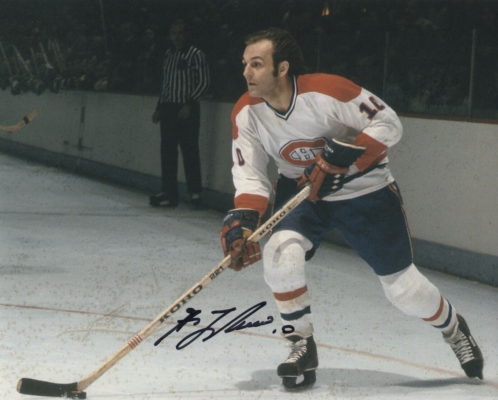 GUY LAFLEUR SIGNED AUTOGRAPH RARE MONTREAL CANADIENS ACTION 8X10 Photo Poster painting PROOF #6